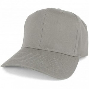 Baseball Caps Adjustable Solid Color Plain Cotton Polyester Blank Snapback Baseball Style Cap - Grey - CX12M41TWNP $12.96