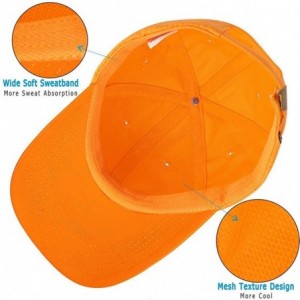 Baseball Caps Quick Dry Dad hat Baseball Cap Unstructured Plain Sport Hats Unisex - Orange - C318RA43XQU $9.46