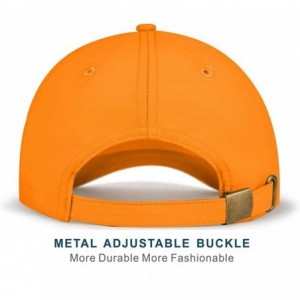 Baseball Caps Quick Dry Dad hat Baseball Cap Unstructured Plain Sport Hats Unisex - Orange - C318RA43XQU $9.46