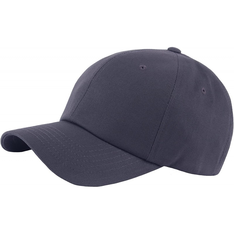 Baseball Caps Men Plain Cotton Basic Baseball Cap Plus Big Size 2XL 3XL 4XL Hat Truckers - Darkgray - CP18G3EGXOI $22.46