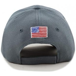 Baseball Caps Trump 2020 Keep America Great 3D Embroidery American Flag Baseball Cap - 011 Grey - CA18WQ0AH53 $14.63