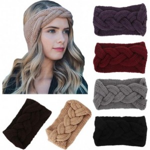 Cold Weather Headbands Womens Winter Knitted Headband Soft Crochet Knotting Hair Band Turban Headwrap Hat Cap - C9193QTGUTN $...