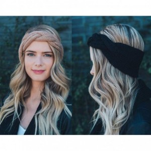 Cold Weather Headbands Womens Winter Knitted Headband Soft Crochet Knotting Hair Band Turban Headwrap Hat Cap - C9193QTGUTN $...