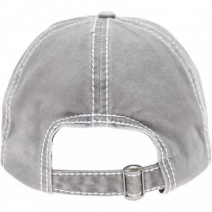 Baseball Caps Baseball Distressed Embroidered Adjustable - Gameday - Grey - CW18YIW2K6Q $14.89