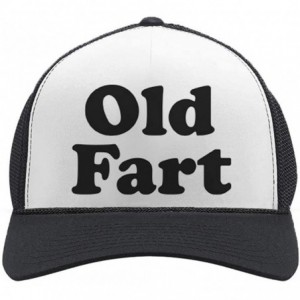 Baseball Caps Old Fart - Funny Birthday Gift For Father - Dad Joke Trucker Hat Mesh Cap - Black/White - CD18R42OXR9 $24.29