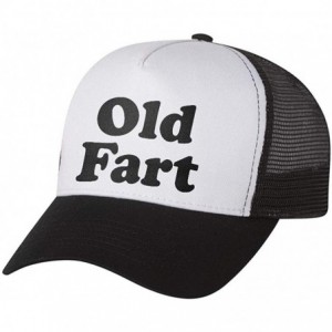 Baseball Caps Old Fart - Funny Birthday Gift For Father - Dad Joke Trucker Hat Mesh Cap - Black/White - CD18R42OXR9 $10.18