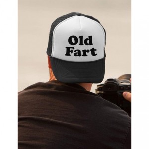 Baseball Caps Old Fart - Funny Birthday Gift For Father - Dad Joke Trucker Hat Mesh Cap - Black/White - CD18R42OXR9 $10.18