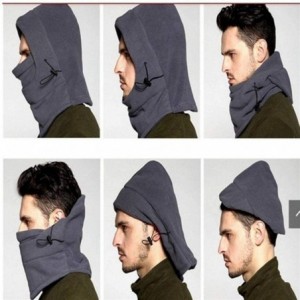 Balaclavas Balaclava Heavyweight Fleece Hood Cold Weather Windproof Face and Neck Mask - Orange - C0192SZRY5Z $13.76