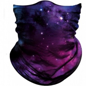 Balaclavas Seamless Bandana Rave Face Mask Women Men for Dust Wind Sun Protection - Starry Sky Deep Purple - C418NH6GK6I $8.59