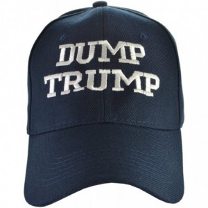 Baseball Caps Anti-Trump Hats (9 Styles) Fuck Trump/Dump Trump/Lock Him Up - Dump Trump Navy Blue - CA17WTRX2LZ $22.44