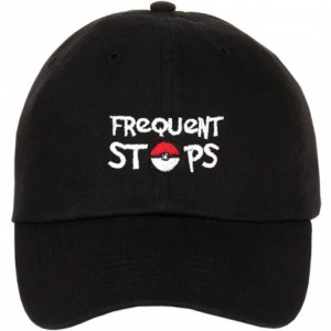 Baseball Caps Pikachu Pokeball Embroidered Cotton Low Profile Unstructured Dad Hat - Black Fs - CX12JEAR3WF $23.19