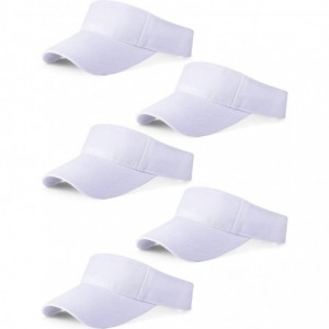 Visors Visor Adjustable Cap Men Women Sun Sports Visor Hat - White - CT18W9IC2X4 $28.83