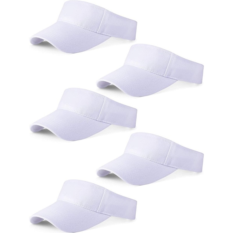 Visors Visor Adjustable Cap Men Women Sun Sports Visor Hat - White - CT18W9IC2X4 $46.01
