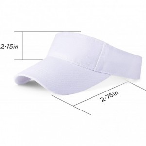 Visors Visor Adjustable Cap Men Women Sun Sports Visor Hat - White - CT18W9IC2X4 $28.83