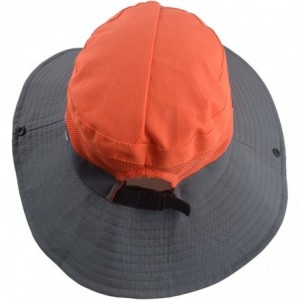 Sun Hats Women's Sun Hat Sun UV Protection Bucket Hat Boonie Safari Cap for Summer Beach - Orange - CL18G3ZKNM9 $11.75