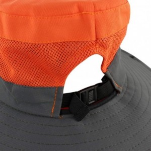Sun Hats Women's Sun Hat Sun UV Protection Bucket Hat Boonie Safari Cap for Summer Beach - Orange - CL18G3ZKNM9 $11.75