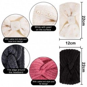 Cold Weather Headbands Headbands Warmers Elastic Scrunchies - Blue Pink Colors - C11947CIWXO $11.30