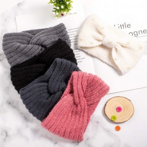 Cold Weather Headbands Headbands Warmers Elastic Scrunchies - Blue Pink Colors - C11947CIWXO $11.30