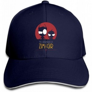 Baseball Caps Adult Unisex Sports Invader Zim Gir Adjustable Sandwich Baseball Caps for Men's&Women's - Navy - CV18Y4DONDR $5...