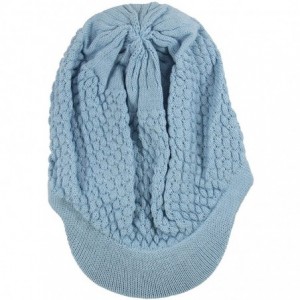 Skullies & Beanies Unisex Cotton Rasta Beanie Visor - Sky Blue - CM11ZP5QU15 $11.87