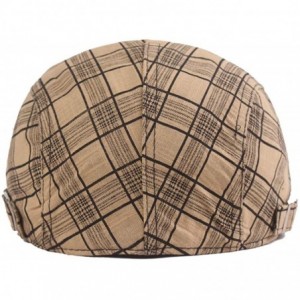 Newsboy Caps Colored Plaid Longshoreman`s Flat Cap Irish Ivy Newsboy Hat - 1975 Black+white - C7197KO0G4L $16.45