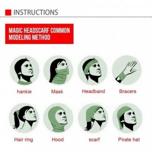 Balaclavas Fashion Face Mask Bandanas Sports & Casual Headwear Seamless Neck Gaiter- Headwrap- Balaclava- Helmet Liner - CR19...