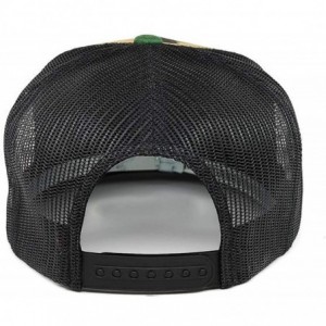 Baseball Caps USA 'Midnight Glory' Dark Leather Patch Hat Flat Trucker - One Size Fits All - Camo/Black - CS18IGO4N2C $68.72