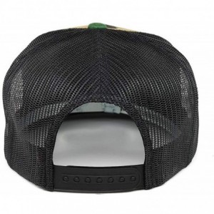 Baseball Caps USA 'Midnight Glory' Dark Leather Patch Hat Flat Trucker - One Size Fits All - Camo/Black - CS18IGO4N2C $43.07