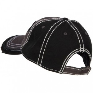 Baseball Caps 3D Marines Veteran Embroidered Vintage Frayed Cap - Charcoal - CN18CGL5KS8 $23.44