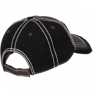 Baseball Caps 3D Marines Veteran Embroidered Vintage Frayed Cap - Charcoal - CN18CGL5KS8 $23.44