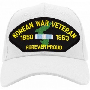 Baseball Caps Korean War Veteran - Forever Proud Hat/Ballcap Adjustable One Size Fits Most - White - C918OQY6E4A $24.74