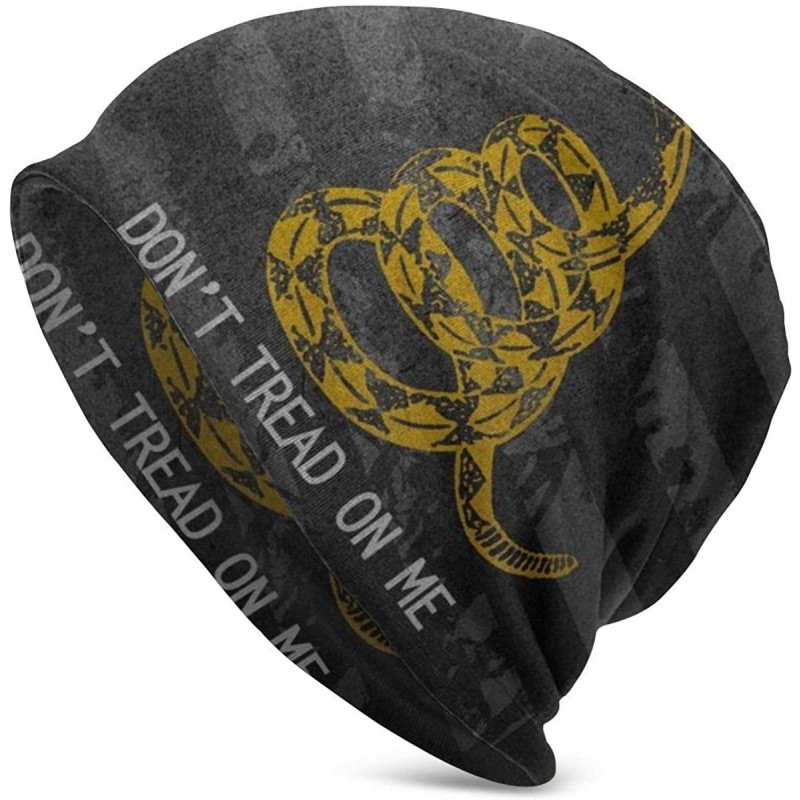 Skullies & Beanies Unisex Fashion Flag Beanie Baggy Hat Slouchy Skull Beanie for Men Women - Don't Tread on Me2 - CZ193G65D74...