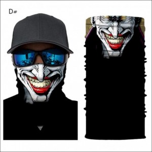 Balaclavas Balaclava Face Mask-Ghost Skull Magic Scarf Bandana Sport Headband for Men - D Balaclavas - CJ198D7O070 $24.85