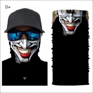 Balaclavas Balaclava Face Mask-Ghost Skull Magic Scarf Bandana Sport Headband for Men - D Balaclavas - CJ198D7O070 $13.87