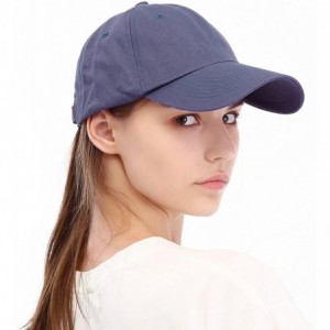 Baseball Caps Unisex Washed Dyed Cotton Adjustable Solid Baseball Cap - Dfh269-middle Grey - CX18GMCTRLY $9.96