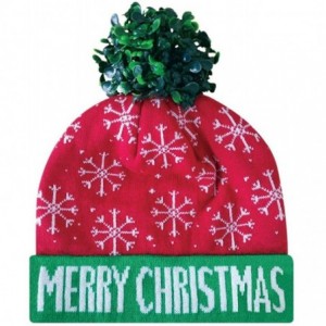 Skullies & Beanies Christmas Mistletoe Baseball Cap Beanie Women Winter hat Snow Santa Claus Baby - Mistletoe Kiss Me - C612N...