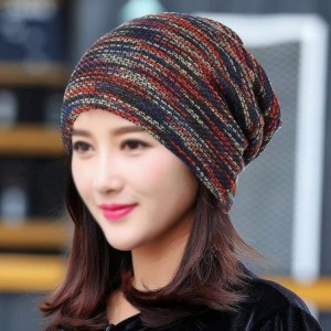 Skullies & Beanies Women Girl Velvet Slouchy Beanie Hat Street Fashion Warm Winter Skull Cap - A-khaki - CA18YZLUO8U $18.74