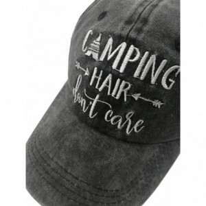 Baseball Caps Unisex Camping Hair Don t Care 1 Vintage Jeans Baseball Cap Classic Cotton Dad Hat Adjustable Plain Cap - CS18T...