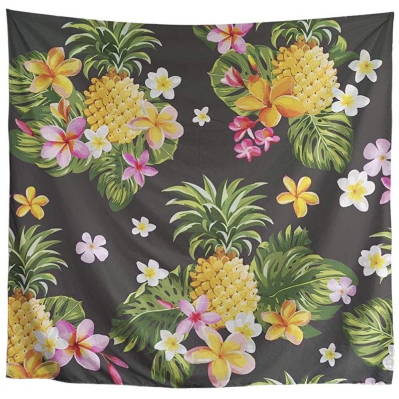 Headbands Single Side Print Mandala Bandana Square Handkerchief Girl Wrap - Pineapple - C9197UAD4WN $12.98