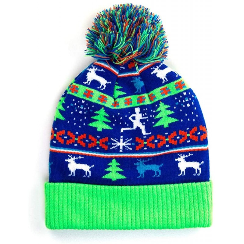 Skullies & Beanies Runner Knit Hat - Holiday Christmas Sweater - CA18TU5AGDU $24.28