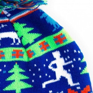 Skullies & Beanies Runner Knit Hat - Holiday Christmas Sweater - CA18TU5AGDU $24.28