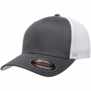 Baseball Caps Flexfit Trucker Hat for Men and Women - Breathable Mesh- Stretch Flex Fit Ballcap w/Hat Liner - Charcoal/White ...