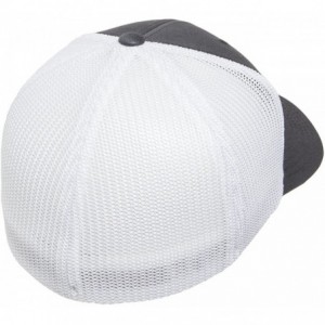 Baseball Caps Flexfit Trucker Hat for Men and Women - Breathable Mesh- Stretch Flex Fit Ballcap w/Hat Liner - Charcoal/White ...