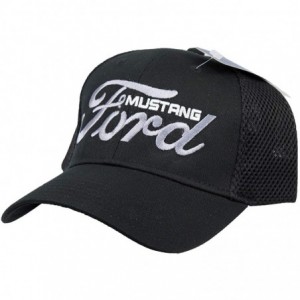 Baseball Caps Ford Mustang Hat Mesh Back Embroidered Cap - Black - C712O1C46EF $20.88