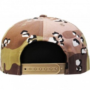 Baseball Caps Classic Snapback Hat Blank Cap - Cotton & Wool Blend Flat Visor - (4.5) Desert Camouflage - CV11YMPG75N $11.82