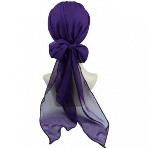 Skullies & Beanies Chemo Headwear Headwrap Scarf Cancer Caps Gifts for Hair Loss Women - Dark Purple - CO18EIQMO50 $19.82