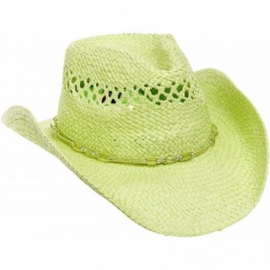 Cowboy Hats Womens Straw Outback Toyo Cowboy Hat - Mint - CW11TTBT31P $39.42