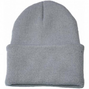 Newsboy Caps Unisex Solid Slouchy Knitting Beanie Warm Cap Ski Hat - Gray - C018EMK73MA $20.26