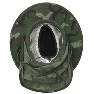 Sun Hats Wide Brim Bora Booney Outdoor Safari Summer Hat w/Neck Flap & Sun Protection - Dark Green Camouflage - C111L1L4HTJ $...