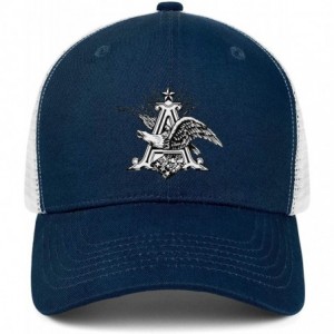 Visors Anheuser Busch Busch Logo Mens Women Mesh Cool Cap Adjustable Snapback Dad Hat - Dark_blue-88 - CF18WILK3CM $15.78